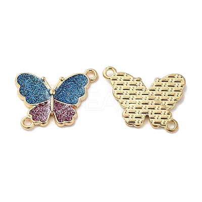 Rack Plating Alloy Enamel Connector Charms ENAM-K069-22G-02-1