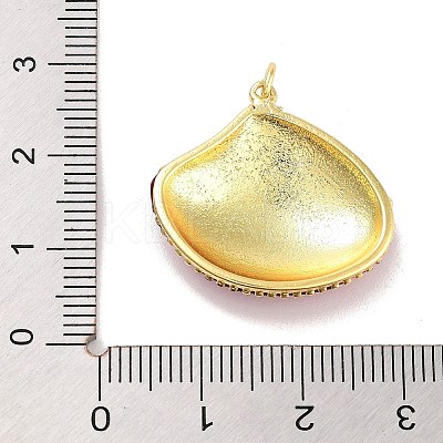 Real 18K Gold Plated Rack Plating Brass Enamel Pendants KK-M293-32G-03-1