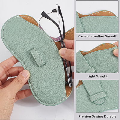 1Pc PU Leather Eyeglass Cases AJEW-CN0004-42-1