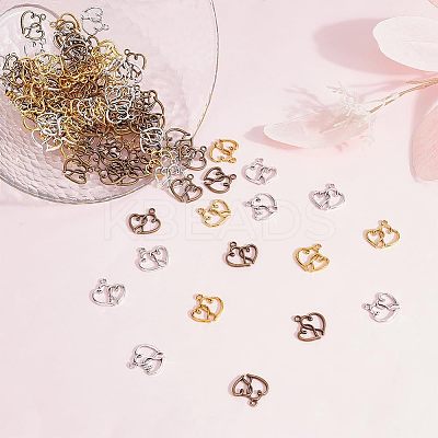 120Pcs 3 Colors Tibetan Style Alloy Pendants TIBEP-PH0001-75-1