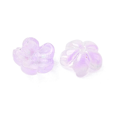 Dyed & Heated Glass Bead Caps GLAA-C042-01B-1
