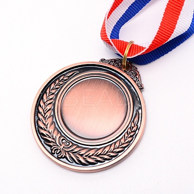 Sports Medal Zinc Alloy Pendant Cabochon Settings PALLOY-WH0071-13R-1