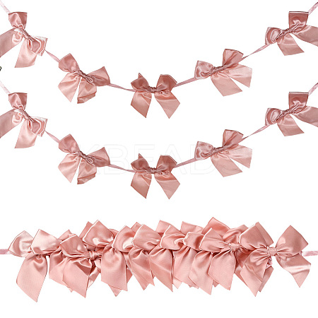 2Pcs Cloth Bowknot Hanging Banner for Christmas Tree Decoration AJEW-SP0002-82C-1