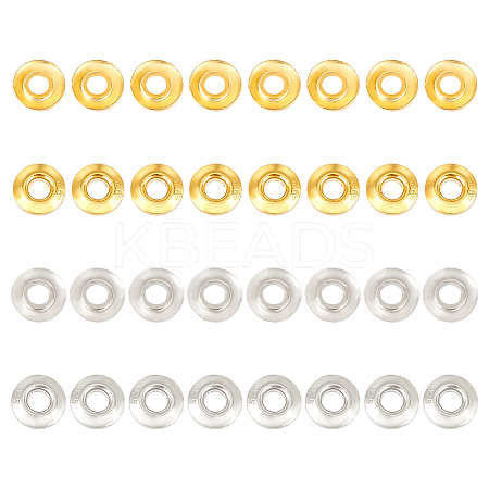 16 Pairs 2 Colors 925 Sterling Silver Spacer Beads FIND-BC0005-45-1