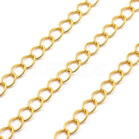 Brass Curb Chains KK-P304-02C-G-1