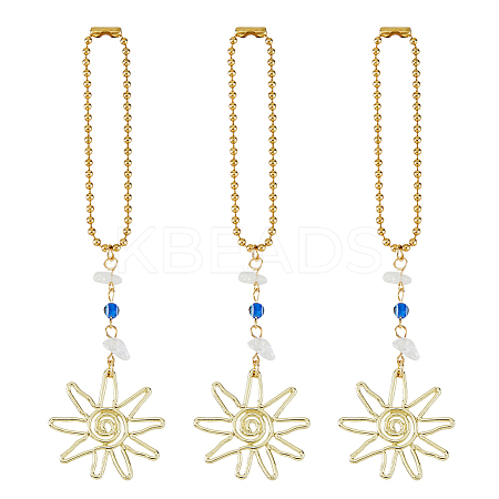 3Pcs Alloy Pendant Decorations HJEW-FH00121-1