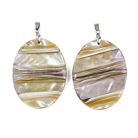 Natural Freshwater Shell Big Pendants SSHEL-B003-05P-04-1