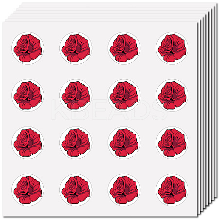 8 Sheets Plastic Waterproof Self-Adhesive Picture Stickers DIY-WH0428-039-1