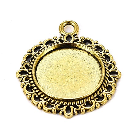 Zinc Alloy Pendant Settings for Cabochon & Rhinestone LS-KHDZ-PALLOY-A15290-AG-1