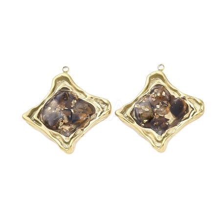 Natural Tiger Eye Pendants STAS-V003-04G-01-1