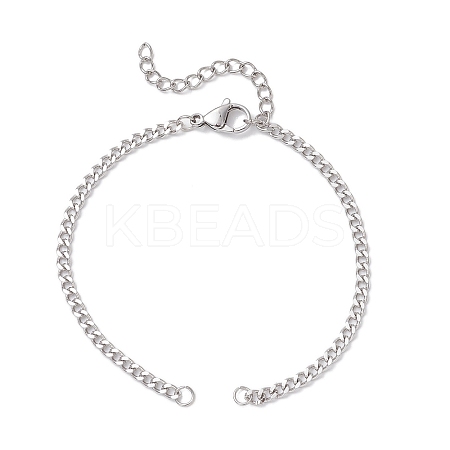 3MM 304 Stainless Steel Twisted Chain Bracelet Making AJEW-JB01440-02-1