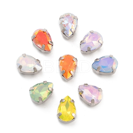 Teardrop Opal Sew On Rhinestones RGLA-G024-06B-P-1