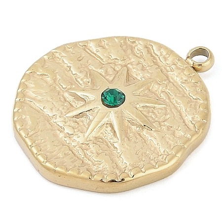 304 Stainless Steel Rhinestone Pendants STAS-L022-479G-03-1