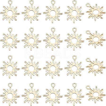 SUPERFINDINGS 20Pcs Brass Charms FIND-FH0004-01-1