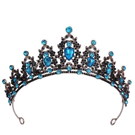 Alloy Rhinestone Crown Hair Bands PW-WG903DF-22-1