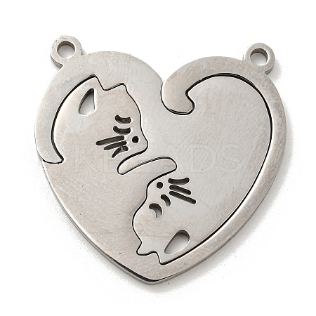 Non-Tarnish 304 Stainless Steel Split Pendants STAS-H184-01P-1