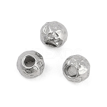 Anti-Tarnish Textured 316 Surgical Stainless Steel Beads STAS-M106-01B-P-1