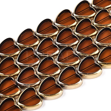 Electroplate Glass Beads Strands X-EGLA-T021-23E-1