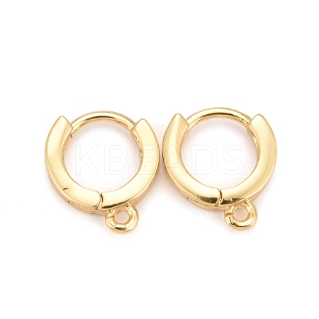 Brass Huggie Hoop Earring Findings LS-KK-Z020-03G-1