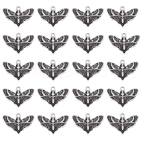 80Pcs Tibetan Style Alloy Pendants PALLOY-DC0001-04-1