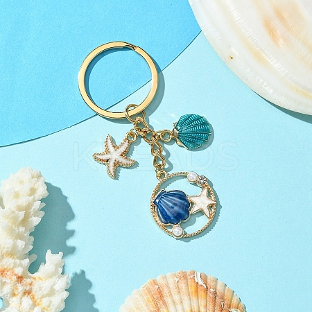 Alloy Enamel & Rhineston & Plastic Keychain KEYC-YW00076-02-1