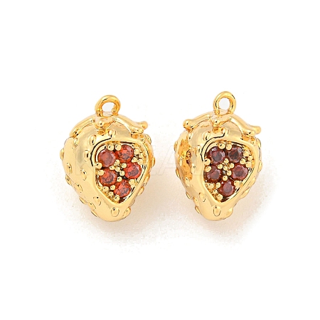 Brass Micro Pave Cubic Zirconia Pendants KK-K369-01G-09-1