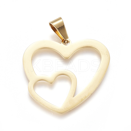 PVD Vacuum Plating 304 Stainless Steel Pendants STAS-F239-05G-1