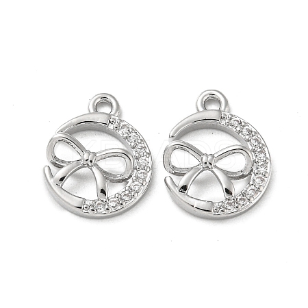 Brass Micro Pave Cubic Zirconia Charms KK-H460-58P-1