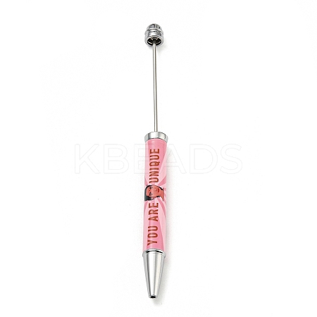 Word You are Unique Printed Plastic Ball-Point Pen AJEW-C038-01B-1