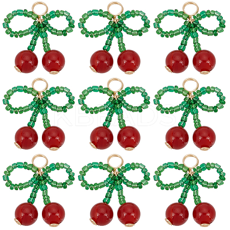16Pcs Glass Seed Beads Pendants FIND-SC0014-44-1