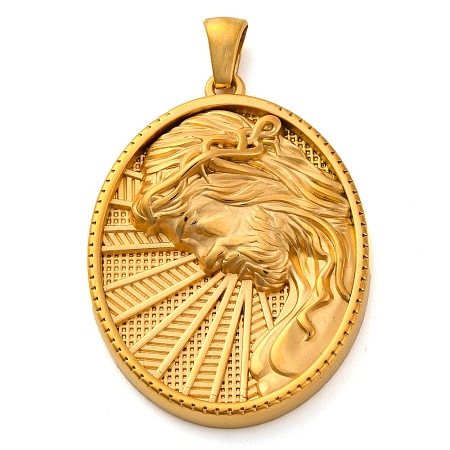 Religion Golden Tone 304 Stainless Steel Pendants STAS-K289-01G-11-1