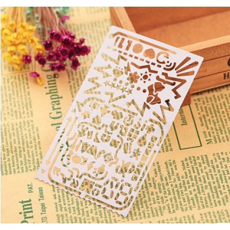 Stainless Steel Drawing Stencil DIY-WH0005-D-1
