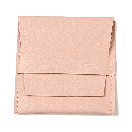 Square PU Leather Jewelry Flip Pouches PAAG-PW0007-11A-1