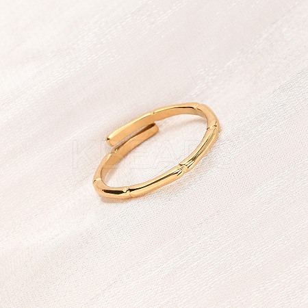 304 Stainless Steel Open Cuff Rings for Women RJEW-K309-13G-1