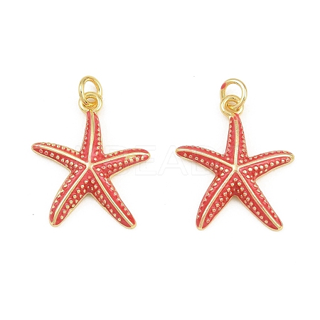 Brass Enamel Pendants KK-CBACBC6-05G-02-1