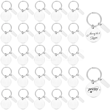 30Pcs Stainless Steel Keychain KEYC-BBC0001-01-1