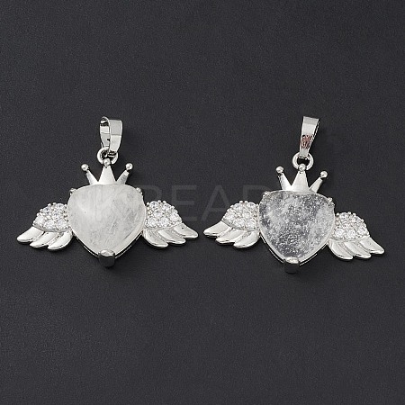 Natural Quartz Crystal Pendants G-P492-02P-22-1