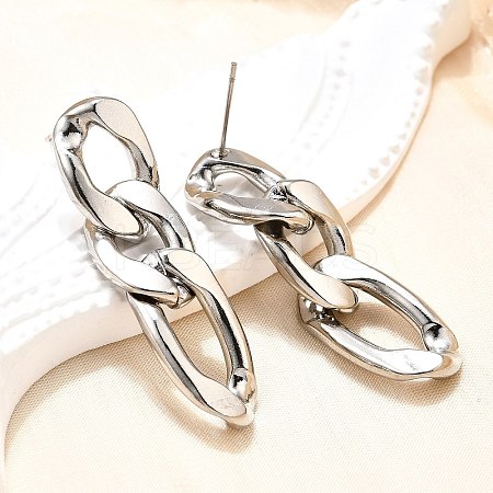 Non-Tarnish 304 Stainless Steel Stud Earrings X-EJEW-D095-23P-1