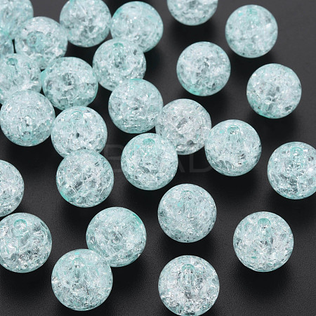 Transparent Crackle Acrylic Beads MACR-S373-66B-N11-1