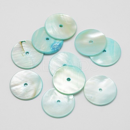 Dyed Natural Shell Beads SHEL-P004-06D-1