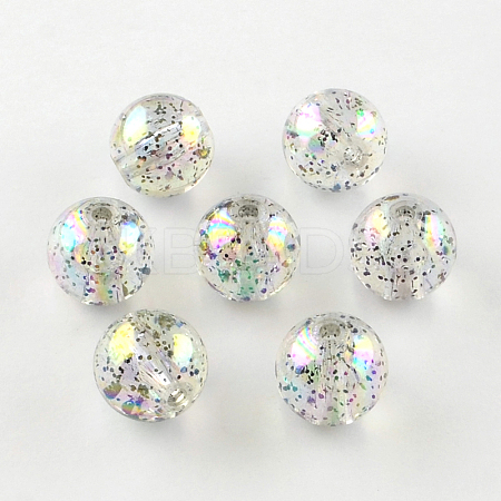 Round AB Color Transparent Acrylic Beads TACR-D005-14mm-06-1
