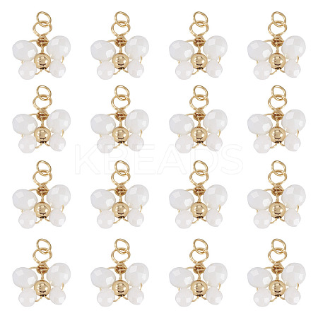 20Pcs Glass Pendants PALLOY-TAC0214-1