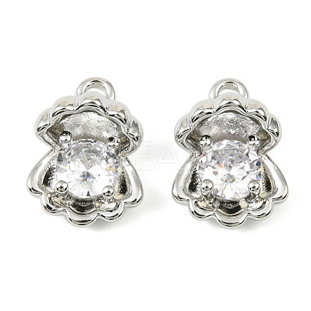 Brass Micro Pave Cubic Zirconia Pendants LS-KK-C107-17P-1