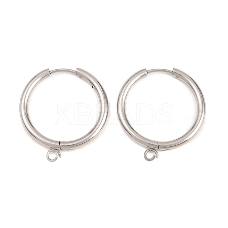316 Stainless Steel Huggie Hoop Earring Findings EJEW-B158-01G-P-1