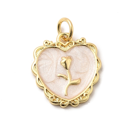 Brass Enamel Pendants KK-A268-15G-01-1