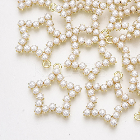 ABS Plastic Imitation Pearl Pendants X-PALLOY-T071-067-1