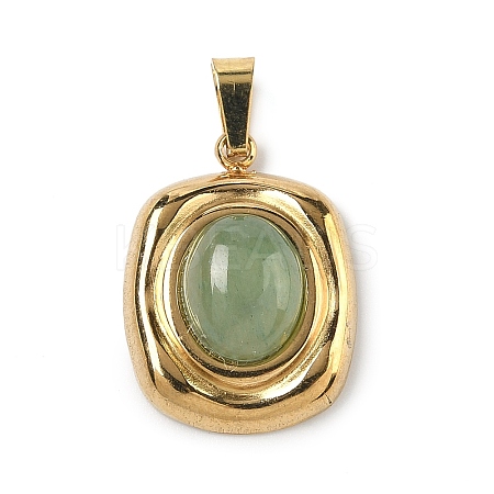 Natural Green Aventurine Pendants STAS-D209-01G-11-1
