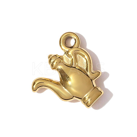 304 Stainless Steel Pendants STAS-OY008-45G-1