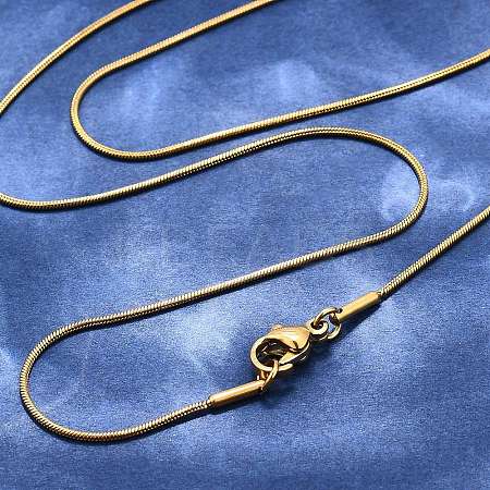 304 Stainless Steel Snake Chain Necklaces NJEW-M124-11G-1