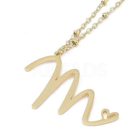 304 Stainless Steel Pendant Necklaces NJEW-H029-02G-M-1